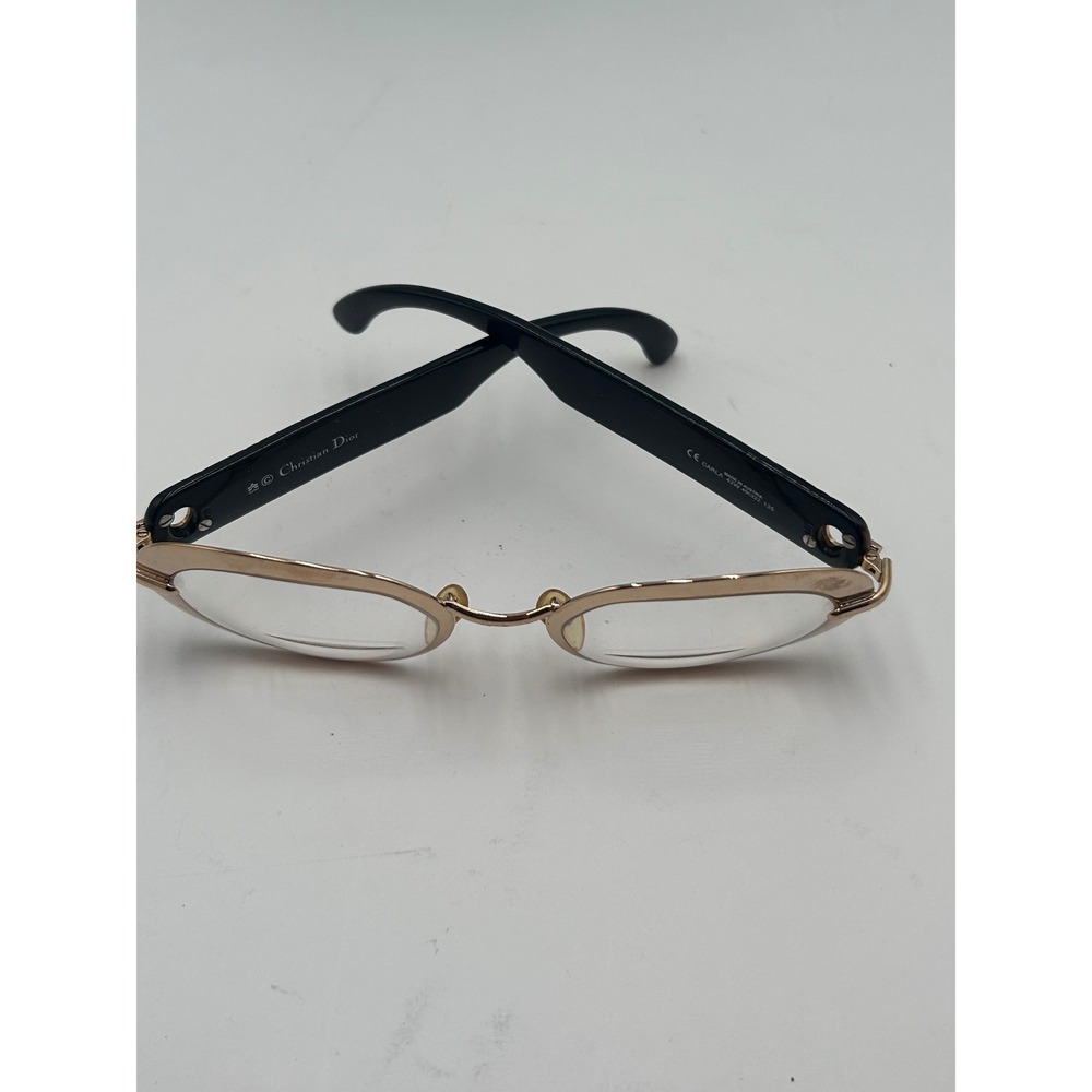 Christian Dior Vintage Carla 42W Gold Amber Oval glasses Frames Austria 49-22 - Picture 11 of 16